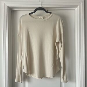 Cream Treasure & Bond Long Sleeve Sweater Tee